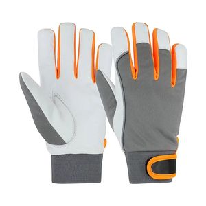 Broderie personnalisée coupe ajustée respirant confortable en cuir synthétique poignée durable léger gants de protection de mécanicien - Product Image 5