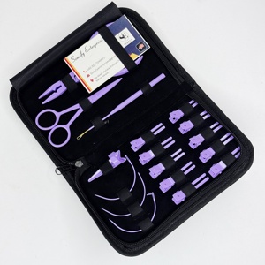 Kits d'extension de cheveux en acier inoxydable de qualité supérieure, couleur violet clair, pinces, matériau durable, usage commercial, Somofy Enterprises - Product Image 5