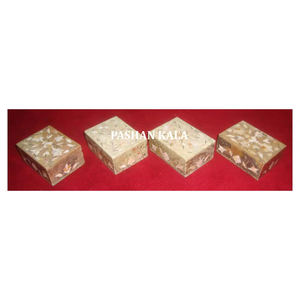 Cajas de Joyería Rectangulares de Piedra Jabonosa Natural con Incrustaciones de Nácar para Decoración del Hogar y Anillos de Boda, Fabricante - Product Image 1