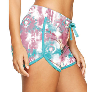 Short de plage femme coupe-vent respirant à séchage rapide fait sur mesure 100% Polyester couleur unie motif personnalisé Short décontracté - Product Image 5