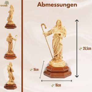El Buen Pastor en madera de olivo – Figura de Jesús tallada a mano con cordero (26,5 cm) - Product Image 6