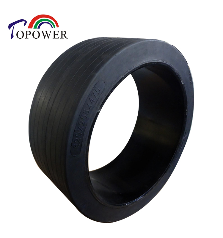 Easy Assembly Solid Tyre 620x255x475 Press on Solid Tyre Milling Machine Wheel