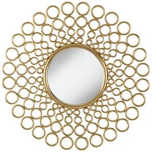 Arte de pared dorado de acero inoxidable duradero, forma Circular con patrón de retrato, pantalla decorativa de gama alta para dormitorio - Product Image 4