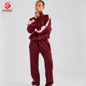 ชุดวอร์มลำลองคุณภาพสูงสำหรับผู้หญิง พรีเมียมซิป รับผลิตตามแบบและโลโก้ บริการ OEM ลายเรียบสำหรับฤดูหนาว 2025 - Product Image 1