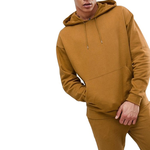 Qualité supérieure décontracté hommes survêtement respirant et confortable hommes survêtement à capuche ensemble 100% coton survêtement Jogging porter - Product Image 5