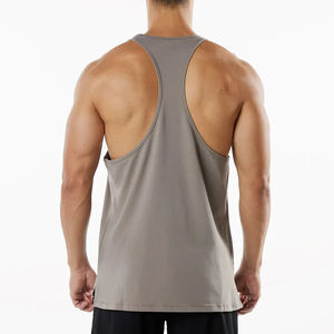 Venta al por mayor logotipo personalizado impreso verano Fitness Tank Top transpirable de secado rápido de punto sin mangas para adultos de talla grande entrenamiento de gimnasia - Product Image 6