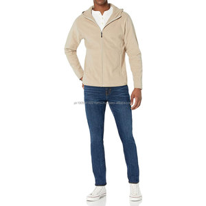 Sudaderas con capucha de invierno para hombre, personalizadas, con cremallera, 2 piezas, tela de forro polar sólido, transpirable, de secado rápido, con bolsillo, estilo casual urbano - Product Image 4