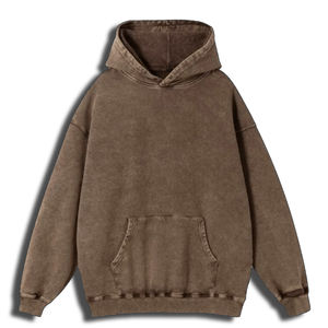 2025 nueva ropa de calle sudaderas con capucha de secado rápido en blanco Vintage doble capa lavado ácido transpirable desgastado 100% algodón 300g hombres - Product Image 1