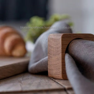 <b>Wooden</b> <b>Napkin</b> <b>Ring</b> Best Quality Top Selling Handmade Dining Table Decor for Wedding Restaurant Hotel Use Events - Product Image 2