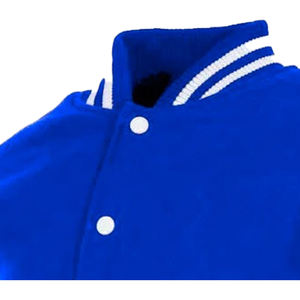 Chaqueta Universitaria Personalizada al por Mayor de Fábrica, Diseño OEM, Transpirable, Resistente al Viento, de Alta Calidad para Hombre, con Parche Bordado Frontal de Cuero Genuino - Product Image 4