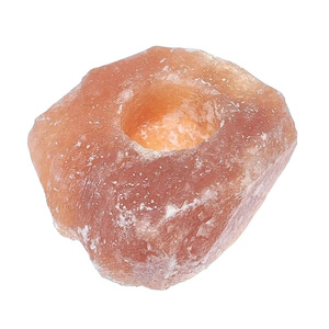 Bougeoirs sculptés au sel de l'Himalaya faits à la main artisanat naturel personnalisé OEM pour la décoration de la maison faite roche authentique de l'Himalaya - Product Image 2