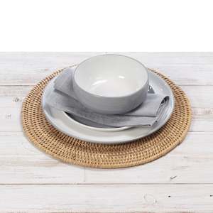 TienPhong Wholesale Handwoven Rattan Round <b>Placemat</b> / Tablemat - Radial Design <b>for</b> Dining <b>Table</b> Decor - Product Image 2