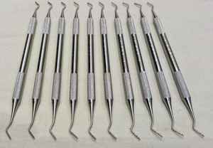 เครื่องมือทันตกรรมชั้นนำ km FDP คุณภาพสูง1.0mm & 1.2mm scalers คู่มือความลึก curettes เยอรมัน - Product Image 6