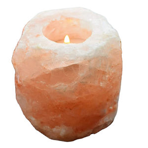 Bougeoirs en sel naturel de l'Himalaya Bougies chauffe-plat en cristal naturel rose roche deux trous bâtons de bougie en sel - Product Image 2