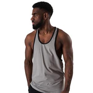 Débardeur côtelé de haute qualité personnalisé en gros pour hommes avec décoration imprimée pour l'entraînement - Product Image 4