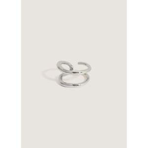 Anillo/Pendiente Escultural Lena Silver de Doble Pasaje para Uso Diario - Product Image 1