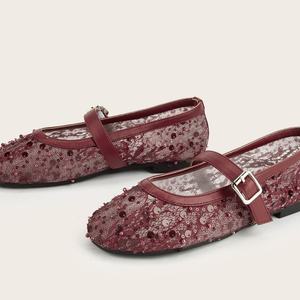 Chaussures plates en toile indigo AiZome, mocassins décontractés respirants en lin pour femme, chaussures plates artisanales traditionnelles d'été - Product Image 1