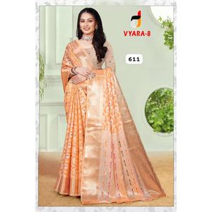 High on Demand Pure Raw Silk Saree with Hand Embroidered Blouse Piece and Festival Use Available <b>for</b> <b>Sale</b> - Product Image 4