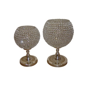 Bougeoir votif de haute qualité au design personnalisé avec cinq bras en cristal perlé pour hôtel, banquet, restaurant, mariages et fêtes - Product Image 5