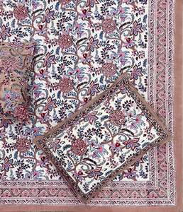 Jaipuri Handcrafted 100% Cotton Bedsheet With Pillow Cover Set Hand Block Printed Soft Cotton Bedsheet With Border Design - Product Image 4