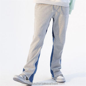 Venta al por mayor de pantalones de gran tamaño personalizados en blanco de secado rápido Hip Hop Casual algodón pantalones de chándal de pierna ancha transpirable Jogger hombres pantalones para la venta - Product Image 5