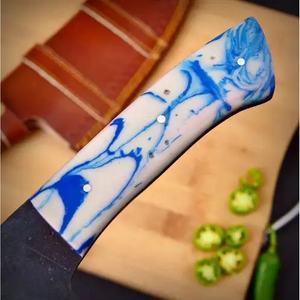 Couteau de chef JEXMOO, fait main, en acier carbone, multifonctionnel, avec étui en cuir pour une utilisation en cuisine - Product Image 5