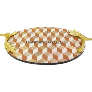 Décoration design home art Plateaux de service en bois au design d'inspiration vintage pour un look classique et intemporel dans n'importe quelle maison - Product Image 3