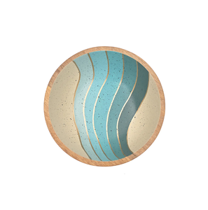 Tazón de servir de madera redondo impreso decorativo de latón AK en cuenco multicolor de alta calidad para mesa de comedor/utensilios de cocina - Product Image 2