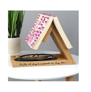 Atril de madera hecho a mano con incrustaciones de ágata elegante - Product Image 4