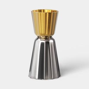 Jigger de Barra de Doble Cara en Acero Inoxidable, Dos Tonos, Dorado y Plateado, Herramienta de Medición de Cócteles de Precisión con Diseño Elegante y Vertido Preciso - Product Image 1