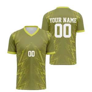 Maillot de football personnalisé de haute qualité, vente en gros OEM, ensemble uniforme de football d'équipe, séchage rapide, respirant, impression numérique, 100% polyester - Product Image 1