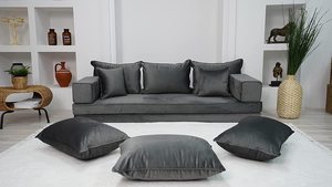 Asientos de suelo árabe Sofá de suelo árabe Piso de asiento Árabe | 14 piezas, 28 bailes con esponja 10 + 10 : 20cm - Product Image 3