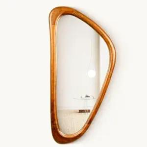 Elegant Handcrafted Rustic Wooden Wall <b>Mirror</b> with Natural Grain Frame Perfect for Farmhouse Vintage and Contemporary Home Decor - Product Image 5