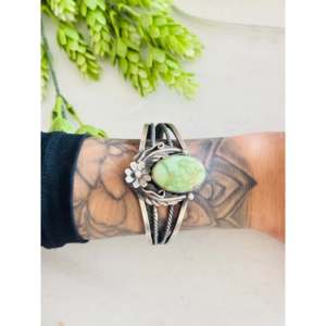 Kobe Martinez Sonoran Gold Turquoise & Sterling <b>Silver</b> Fashion <b>Cuff</b> <b>Bracelet</b> - Product Image 2