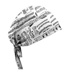 Chapeau de gommage en matériau extensible Léger imprimé personnalisé Séchage rapide Commande en gros ICU ER Use Soft Comfortable Scrub Caps - Product Image 2