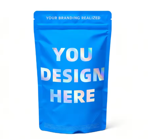 Eco Friendly Biodegradable <b>Zip</b> Lock Bag Kraft Paper Cafe Tea Stand up <b>Pouch</b> Food Packaging Coffee Bags with Matte Window - Product Image 5