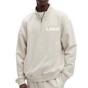 Sudadera de Forro Polar Cálida para Hombre con Media Cremallera, Diseño Minimalista Urbano, Colección 2026, Personalización de Marca, Venta al por Mayor OEM - Product Image 1