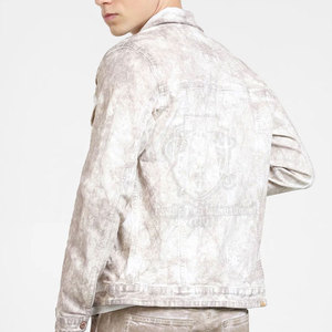 Chaqueta de Mezclilla para Hombre, 100% Algodón, Estilo Único, Informal, para Venta en Línea, Diseño Personalizado, Tallas Grandes - Product Image 3