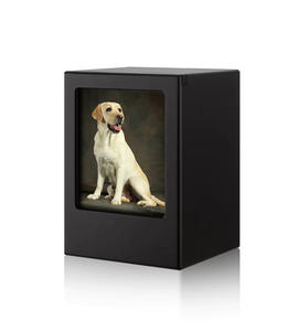 Urne commémorative de style américain moderne pour animaux de compagnie souvenir de cendres de chat et de chien de haute qualité avec cadre photo de qualité fournitures funéraires - Product Image 3