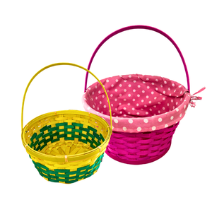 High-Quality Woven Kids' Easter <b>Basket</b> with Handle BAMBOO <b>BASKETS</b> From Viet Nam <b>Basket</b> for <b>Egg</b> Hunts & Candy - Product Image 1