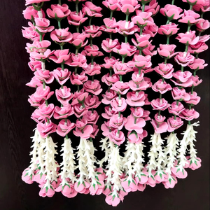 สายกุหลาบดอกไม้ประดิษฐ์พวงมาลัยดอกไม้พร้อมพู่ตกแต่งงานแต่งงานงานปาร์ตี้เทศกาลตกแต่งฉากหลังของตกแต่ง - Product Image 1