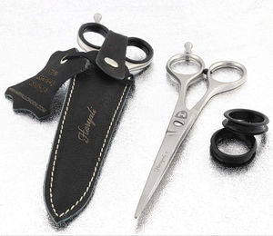 Ciseaux de coiffure de salon de BS-009 de 6 pouces manche en caoutchouc durable en acier inoxydable droit classique coupe lisse pour la beauté des barbiers - Product Image 5