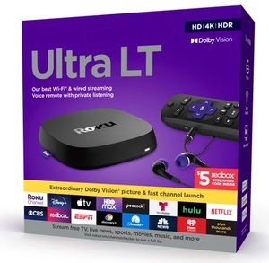 Reproductor multimedia de streaming Rokuing Ultra 4k original, completamente nuevo, con auriculares - Product Image 1