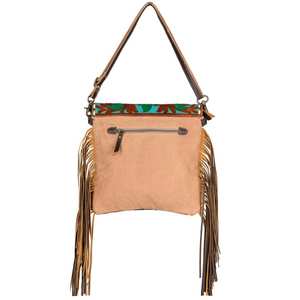 Women's Fashionable Genuine <b>Leather</b> Crossbody <b>Bag</b> <b>Handmade</b> Vintage Saddle Blanket Tooling Single Strap Canvas Tassel Bohemian - Product Image 2