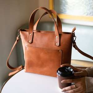 Bolso de mano de cuero genuino de lujo personalizado, bolso de mano de gran capacidad para mujer, bolso de hombro, bolso de diario para el día a día - Product Image 4