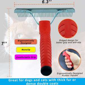 Peigne de contrôle de la perte de poils sains Peigne de toilettage pour animaux de compagnie Velvet Touch - Product Image 2