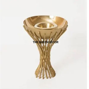 Tazón de ramas de Metal de diseñador moderno de lujo de oro Bakhoor de la más alta calidad para accesorios de decoración de mesa en el precio más barato - Product Image 1