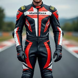 Combinaison de course Pro durable | Expertise de Malik Raza | Peau de vache à grain supérieur et panneaux flexibles | Libérez votre style personnalisé - Product Image 2