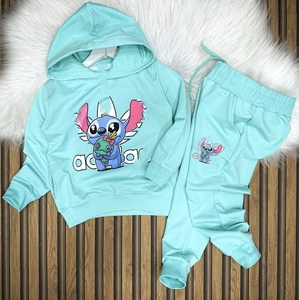 Ensembles de survêtements coordonnés pour enfants, style vintage délavé, col en V, coupe décontractée, bas élastique, vêtements de qualité supérieure, livraison directe d'usine - Product Image 6