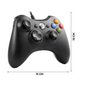 Controller Wireless per Xbox 360 Slim, Gamepad Cablato da 2 Metri con Vibrazione Turbo e Funzionalità Compatibili - Product Image 4